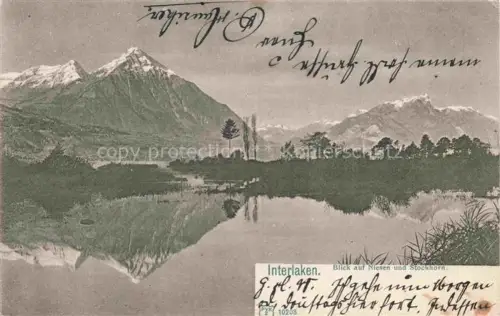AK / Ansichtskarte INTERLAKEN BE Blick auf Niesen und Stockhorn