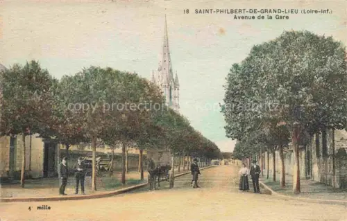AK / Ansichtskarte Saint-Philbert-de-Grand-Lieu NANTES 44 Loire-Atlantique Avenue de la Gare