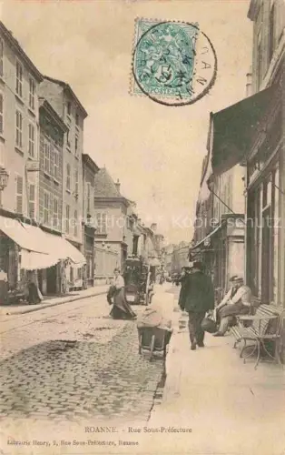 AK / Ansichtskarte ROANNE 42 Loire Rue Sous-Préfecture