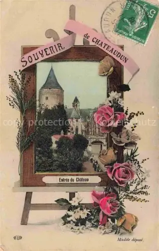 AK / Ansichtskarte CHATEAUDUN  28 Eure-et-Loir Entrée du château Bilderrahmen