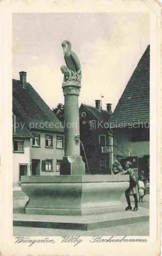 AK / Ansichtskarte Weingarten  Wuerttemberg BW Storchenbrunnen