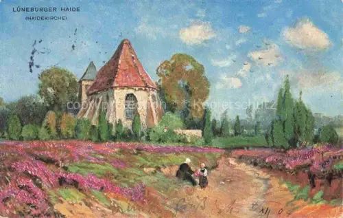AK / Ansichtskarte LueNEBURGER HAIDE HEIDE Haidekirche Kuenstlerkarte