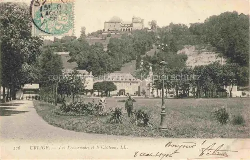 AK / Ansichtskarte Uriage-les-Bains GRENOBLE 38 Isere Les promenades et le château