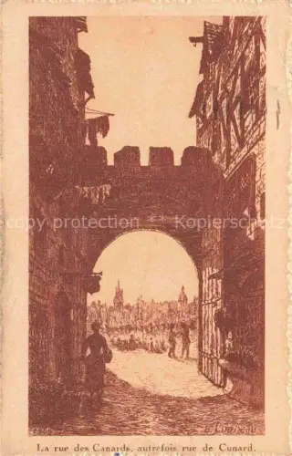 AK / Ansichtskarte LA ROCHELLE 17 Charente-Maritime Rue des Canards Dessin Kuenstlerkarte