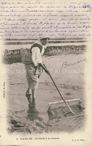 AK / Ansichtskarte Ile-de-Re La Rochelle 17 Charente-Maritime La pêche à la crevette