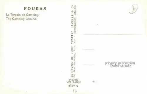 AK / Ansichtskarte FOURAS-LES-BAINS 17 Charente-Maritime Terrain de Camping