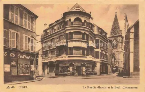 AK / Ansichtskarte Ussel  19 Correze Rue St. Martin et Boulevard Clémenceau Feldpost