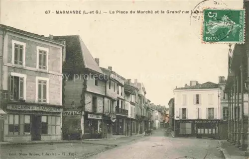 AK / Ansichtskarte MARMANDE 47 Lot-et-Garonne Place du Marché Grand Rue Labat