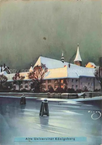 AK / Ansichtskarte KoeNIGSBERG  Ostpreussen Kaliningrad RU Alte Universitaet Kuenstlerkarte