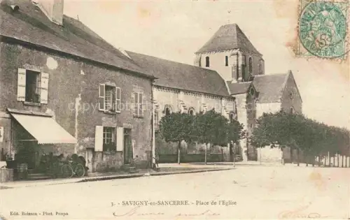 AK / Ansichtskarte Savigny-en-Sancerre BOURGES 18 Cher Place de l'Eglise