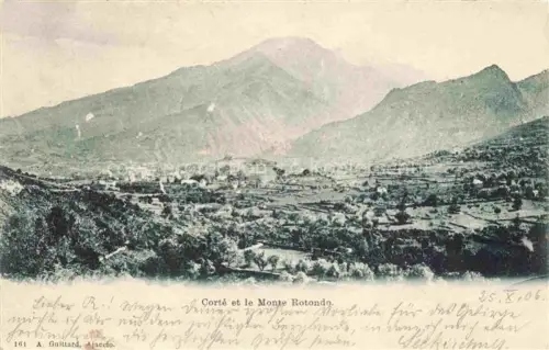 AK / Ansichtskarte Corte 2B Haute-Corse Vue générale et le Monte Rotondo