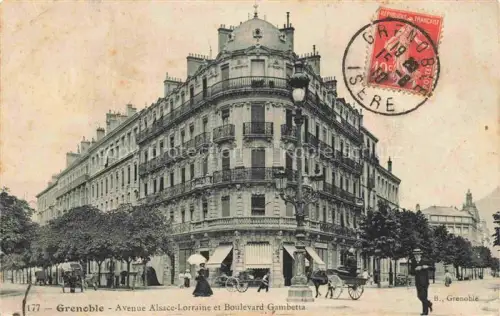 AK / Ansichtskarte GRENOBLE 38 Isere Avenue Alsace-Lorraine et Boulevard Gambetta