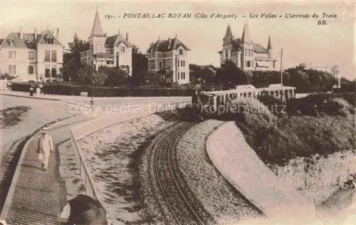 AK / Ansichtskarte PONTAILLAC Royan 17 Charente-Maritime Les villas Arrivée du train