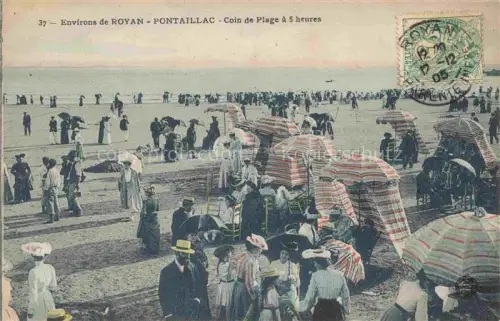AK / Ansichtskarte PONTAILLAC Royan 17 Charente-Maritime Coin de plage à 5 heures