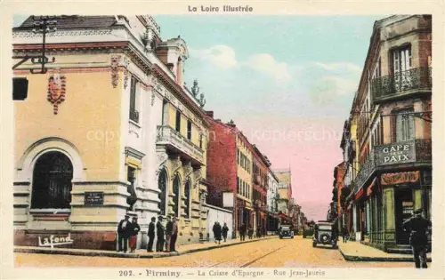 AK / Ansichtskarte Firminy Saint-Etienne 42 Loire Caisse d'Epargne Rue Jean-Jaurès
