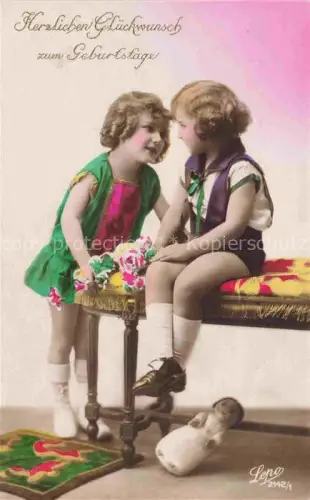 AK / Ansichtskarte Foto Lepo Nr. 2142 Geburtstag Kinder 