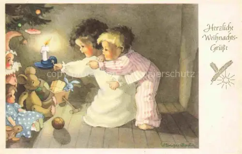 AK / Ansichtskarte Spielzeug Toy Juet Juguete-- Teddy Puppe Kinder Weihnachten 