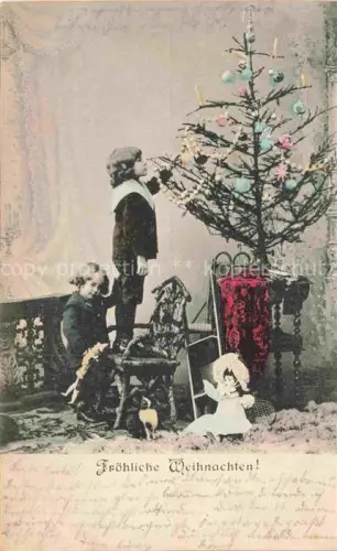 AK / Ansichtskarte Weihnachten Christmas X-Mas Noel Spielzeug Puppe Kinder  
