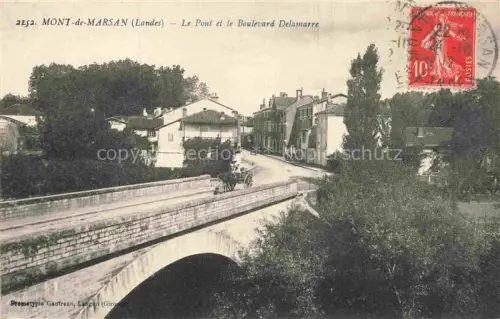 AK / Ansichtskarte MONT-DE-MARSAN 40 Landes Le pont et Boulevard Delamarre