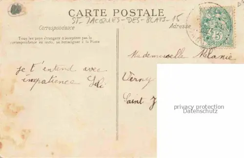AK / Ansichtskarte Saint-Jacques-des-Blats La gare et Puy Griou
