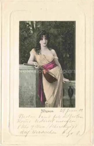 AK / Ansichtskarte MIGNON Maedchen Goethe Mandoline 
