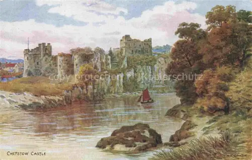 AK / Ansichtskarte ARQ QUINTON Alfred Robert (1853-1934) Kuenstlerkarte Nr. Chepstow Castle England Uk Boot