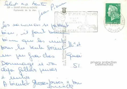 AK / Ansichtskarte Saint-Jean-de-Monts Esplanade de la Mer