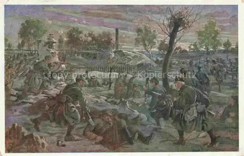 AK / Ansichtskarte BRAUN W. H.  Kuenstlerkarte Schulverein Nr. 1041 Einstuermt in Morgengrau 