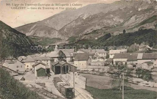AK / Ansichtskarte Chezery-Forens GEX 01 Ain Gare du Tramway et vue générale