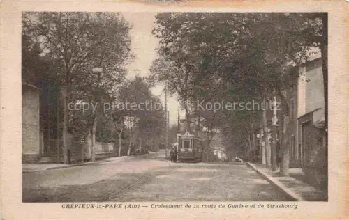 AK / Ansichtskarte Crepieux-la-Pape Rillieux-la-Pape 69 Rhone Croisement de la Route de Genève et de Strasbourg