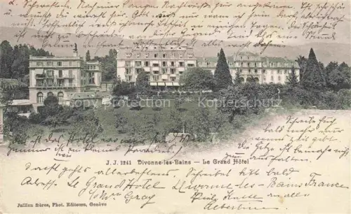 AK / Ansichtskarte Divonne-les-Bains GEX 01 Ain Le Grand Hôtel