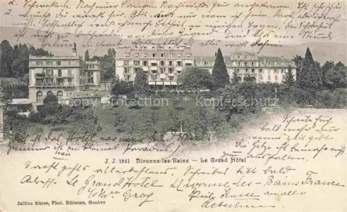 AK / Ansichtskarte Divonne-les-Bains GEX 01 Ain Le Grand Hôtel