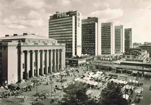 AK / Ansichtskarte STOCKHOLM  Sweden Konserthuset och Hoetorgs City
