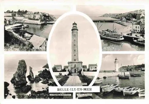 AK / Ansichtskarte BELLE-ILE-EN-MER 56 Morbihan Entree du Port Le Grand Phare Avant Port Le Port de Sauzon