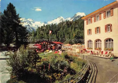 AK / Ansichtskarte Morteratsch GR Hotel Morteratsch mit Berninagruppe