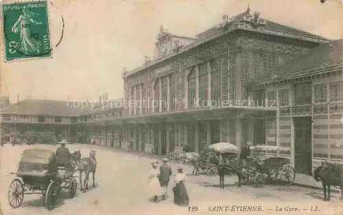 AK / Ansichtskarte SAINT-ETIENNE  ST-ETIENNE 42 Loire La Gare Pferde Kutschen
