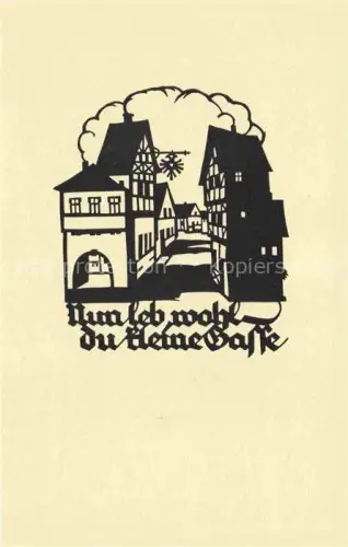 AK / Ansichtskarte SCHWINDT A. M. Kuenstlerkarte Schattenbild Run leb wohl du kleine Gasse