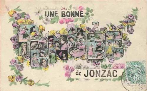 AK / Ansichtskarte Jonzac 17 Charente-Maritime Une pensée de la ville