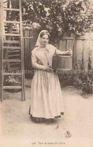 AK / Ansichtskarte CORSE  Corte Ile de Korsika Scènes et Types Jeune fille corse