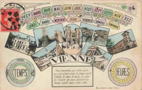 AK / Ansichtskarte VIENNE  Vienne-sur-le-Rhone 38 Isere Vues d'ensemble Calendrier