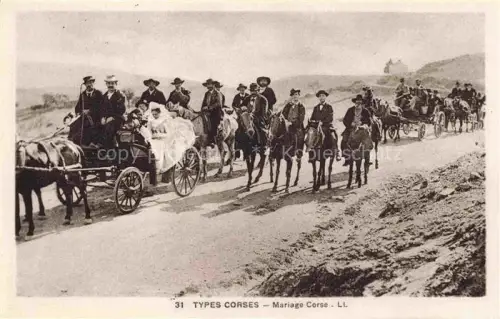 AK / Ansichtskarte CORSE  Corte Ile de Korsika Scènes et Types une Mariage Corse