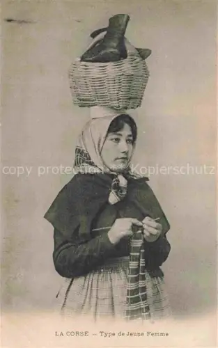 AK / Ansichtskarte CORSE  Corte Ile de Korsika Scènes et Types Type de Jeune Femme
