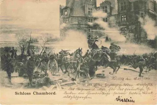 AK / Ansichtskarte BLOIS 41 Loir-et-Cher Schloss Chambord Gefecht Kuenstlerkarte