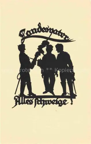 AK / Ansichtskarte SCHWINDT A. M. Kuenstlerkarte Schattenbild Alles schweige..