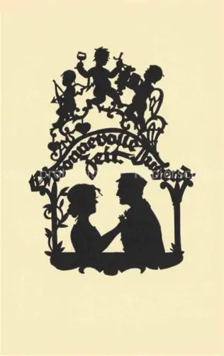 AK / Ansichtskarte SCHWINDT A. M. Kuenstlerkarte Schattenbild O wonnevolle Jugendzeit 