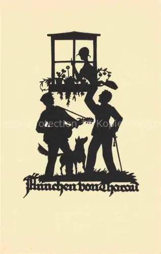 AK / Ansichtskarte SCHWINDT A. M. Kuenstlerkarte Schattenbild Aennchen von Tharau