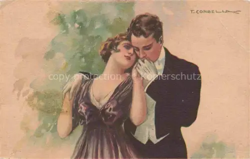 AK / Ansichtskarte Corbell T. Kuenstlerkarte Liebespaar 