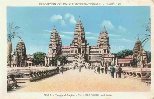AK / Ansichtskarte Exposition Coloniale Paris 1931 Temple Angkor Vat Blanche