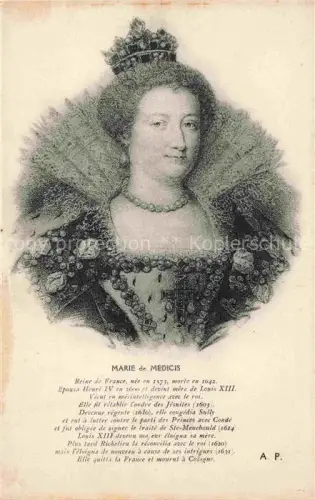 AK / Ansichtskarte Adel Frankreich France Monarchie Marie de Medicis