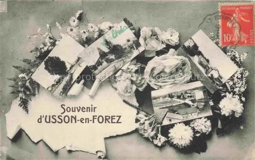 AK / Ansichtskarte Usson-en-Forez Montbrison 42 Loire Souvenir de la ville